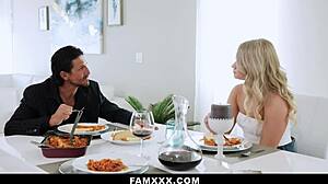 Stepdaughter obeys stepdad with riding, cunilingus, and cumshot in taboo sex.