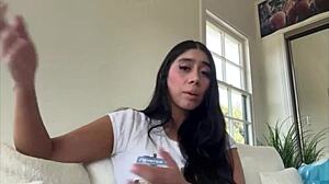 violet myers interviews latina big tits ass backstage casting