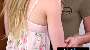 thirsty housewife fucks delivery girl everywhere in house