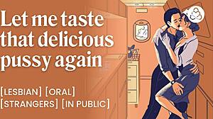 dripping wet pussy soaks her seat lesbian desperate to cum risky public pussy licking with flight attendant