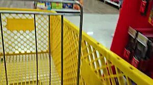 Colombian milf hotwife flashes big ass in Medellin supermarket while cuckold husband films