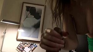 Is shy angelina diamanti's perky tits ready for that cum swallow?