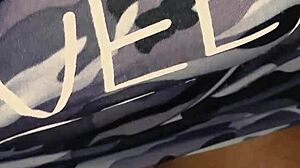 Ebony woman rubs her wet creamy pussy