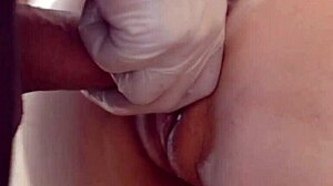 the japanese invisible connection between lovers hearts part 1, close up doggystyle cum in mouth