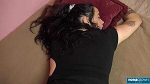 naughty indigo anal dildo play before hard sex