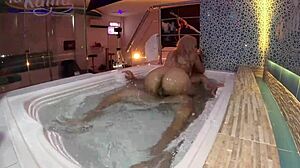 Intense Fucking of Colombian in Jacuzzi: Deepthroat, Bent Over, Creampie Under Water