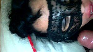 Married girl finally gets two cocks in her mouth 😍