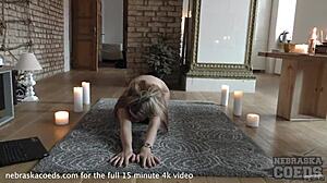 becky berry doing naked yoga in my living room, so shy and cute