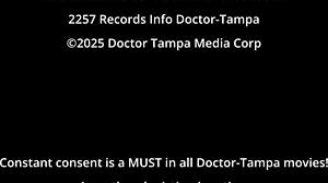 Dr. Tampa conducts Tampa University entrance physical. Michelle Anderson behind scenes.