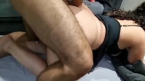 cuckold wife moans loudly during group share while husband watches