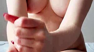 hot amateur couple enjoys pov massage with handjob