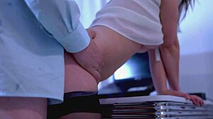 Intense Office Sex with Secretary and Boss in Heels