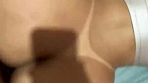 Hot wife enjoys a delicious meal with her lover