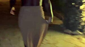 Teasing public flash in Ibiza