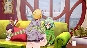 The Futanari Jingle Bells Rock - Christmas With Lumina And Sucrose Genshin Impact Koikatsu By Miscsfm Voiced By Pinkrotten VA