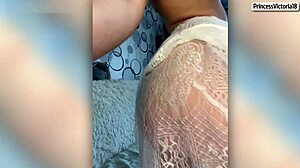 Webcam girl Vikusik22a shakes her ass and masturbates solo