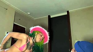 Petite Ebony Slut Got Her Throat & Pussy Stretched & A Big Creampie From Bbc