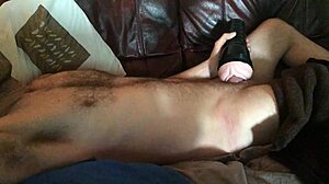 Fucking my fleshlight! What a homemade amateur handjob!