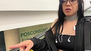 Latina Wife Meets Fan at Mall and Gets Bent Over for Doggy