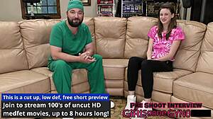 Lilly Jade experiences her first gyno exam with roleplay and behind the scenes