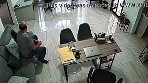 Young latina seduces old ex-teacher in the sala