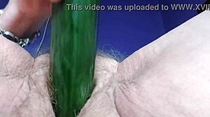 Granny Fucks with Cucumber