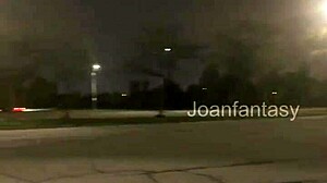 Ebony Amateur Plays With Buttplug And Dildo In Parking Lot