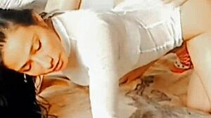 Latina milf enjoys doggystyle fucking bent over