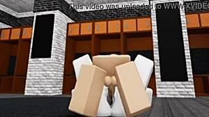 Hey, that slutty bunny girl sneaks into the locker room and gets fucked! 😏