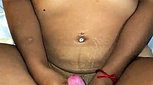 Housewife Rubs Husband's Cock for Cumshot