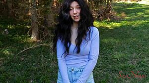 Influencer got separated from her husband in the woods