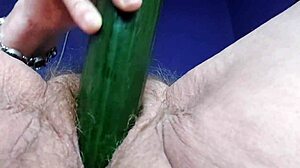 Granny Fucks with Cucumber