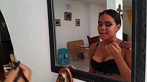 Perverted stepsister pretends to be whore for stepbrother pussy fucking until cum