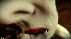 futanari lady dimitrescu dominates in missionary pov