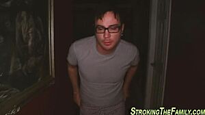 Petite stepsis gives blowjob to uncle