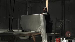 Punishing blonde slave Misha Mynx for excessive desire with Tommy Pistol