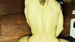 ivory white pounds hole with huge dildo toys in bisexual anal gaping solo