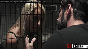 Punishing blonde slave Misha Mynx for excessive desire with Tommy Pistol