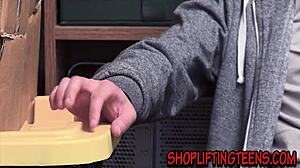 Blonde Security Guard Caught And Cumshotted By Amateur