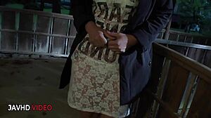 naughty milf ryoko murakami gives outdoor blowjob leading to spectacular cumshot finale