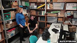 Female LP officer feeds pussy to male suspect