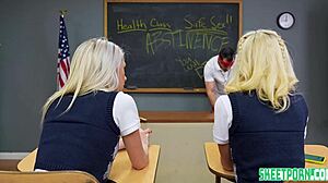 Innocent Kiara Cole and Scarlett Hampton Get Hands on Substitute!