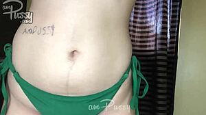 Lazy Topless Aerobics at Home with Amateur Asian Filipina Athlete