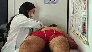 Nurse Watches Patient's Rough Blowbang