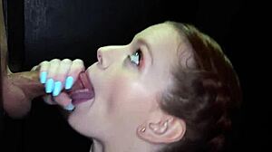 Eriv Everheart SUCKS Cocks at Gloryhole Deepthroat!