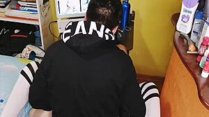 i'm watching my horny student ride my cock hard and cum on my face