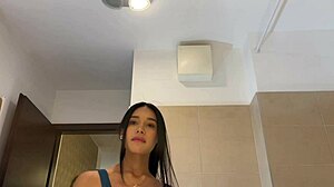 Is She The Most Beautiful? Look At Her Sexy Blue Mini Skirt And Panties 😍