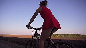 Check out that upskirt ass on the bike! 🍑