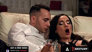 21 sextury - nataly gold opened her legs wide and enjoys a hard double penetration