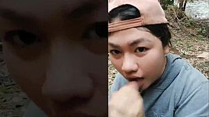 outdoor blowjob is my favorite with her